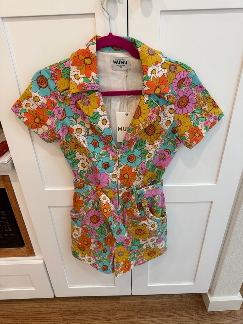 Show Me Your Mumu Multicolor Floral Zip Romper - Picture 5 of 7